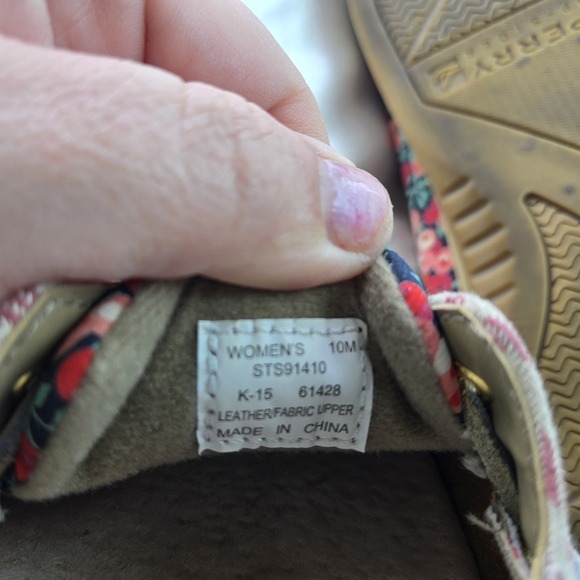Sperry Top Sider Women's Floral Boat Casual Shoes Leather/Fabric Sz.10 Pre-owned - Picture 7 of 7